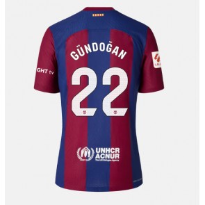 Barcelona Ilkay Gundogan #22 Dámské Domácí Dres 2023-24 Krátký Rukáv